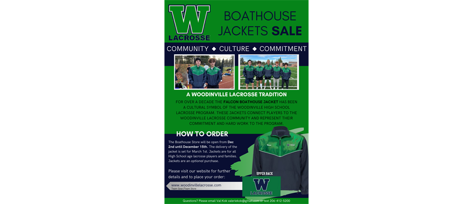 High School Boathouse Jacket Store OPEN!